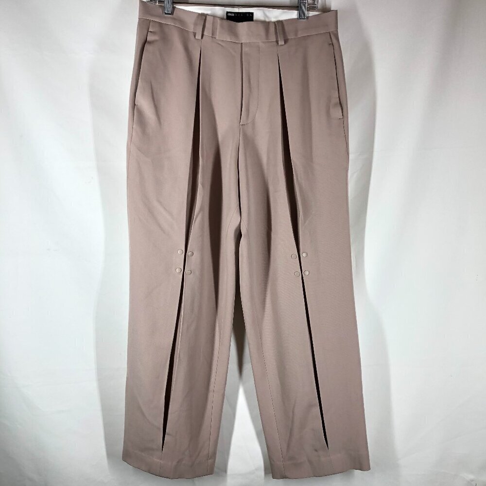 Asos Design Cream Dress Pants Wide Leg Size 32 X 30